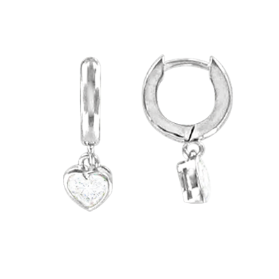 Hoop earrings with zirconia 