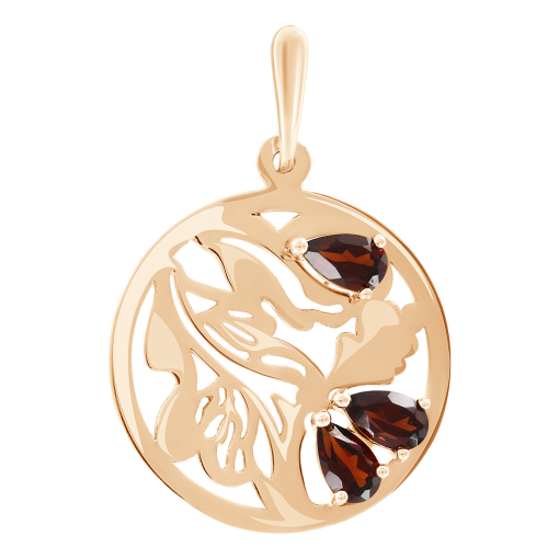 Pendant with garnets 