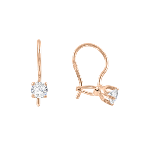 Earrings with zirconia 