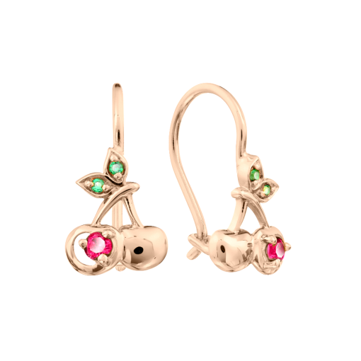 Earrings with zirconia 