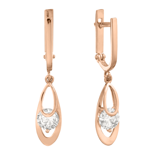 Earrings with zirconia 