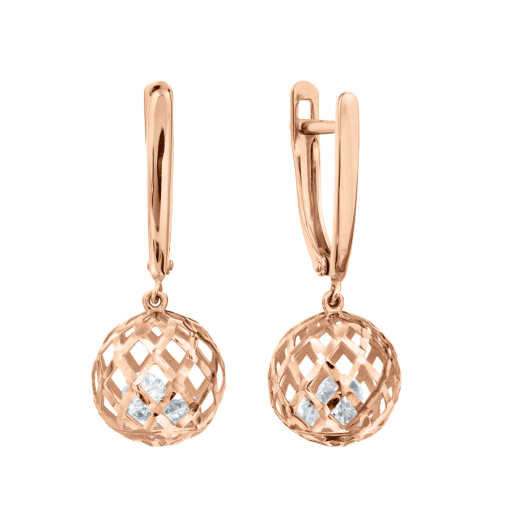 Earrings with zirconia 
