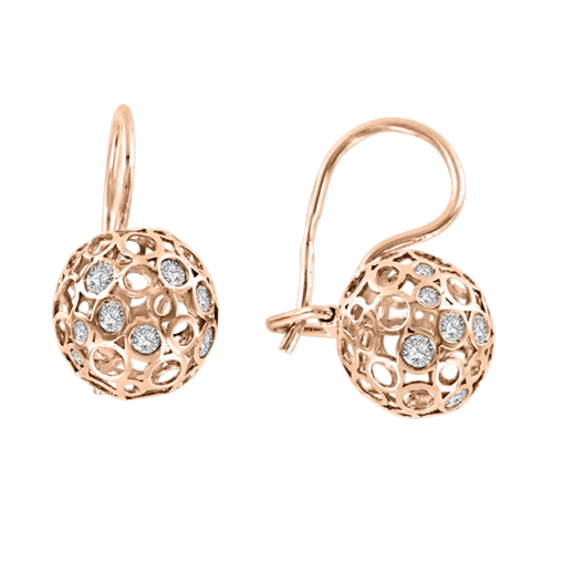 Earrings with zirconia 
