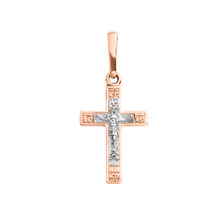 Pendant cross with engraving 