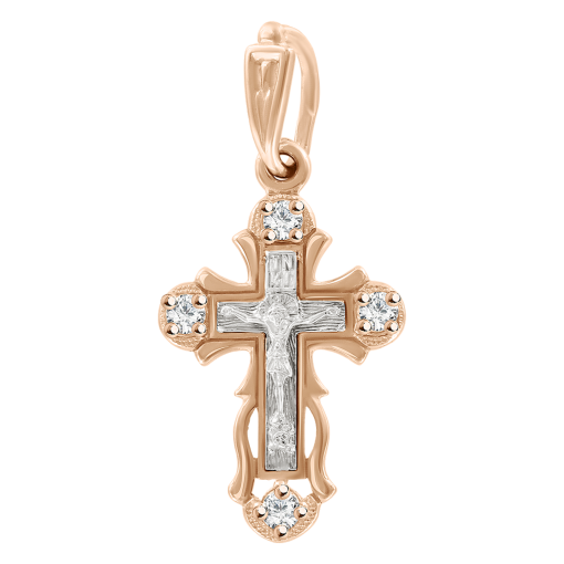 Pendant cross with zirconia 
