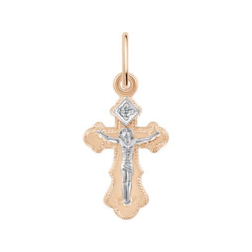 Pendant cross with zirconia 