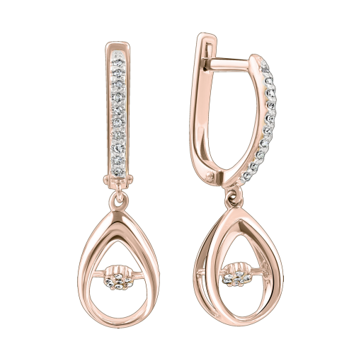 Earrings with diamonds 