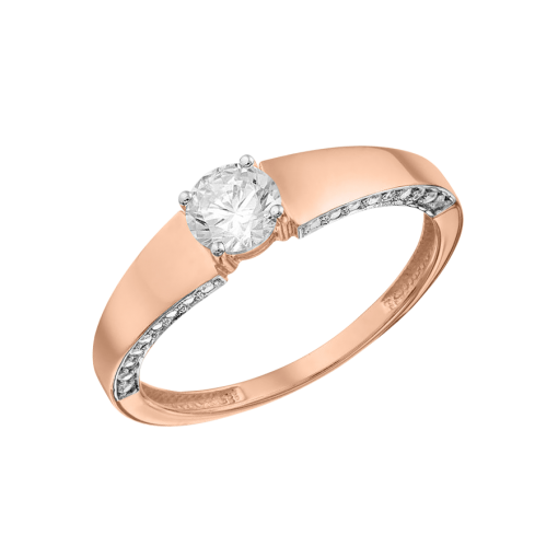 Women's ring with zirconia 