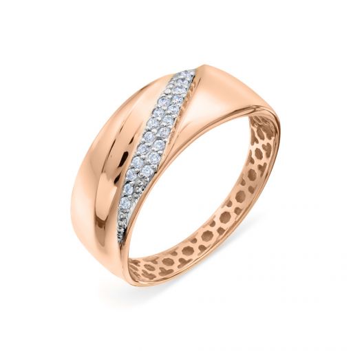 Women's ring with zirconia 