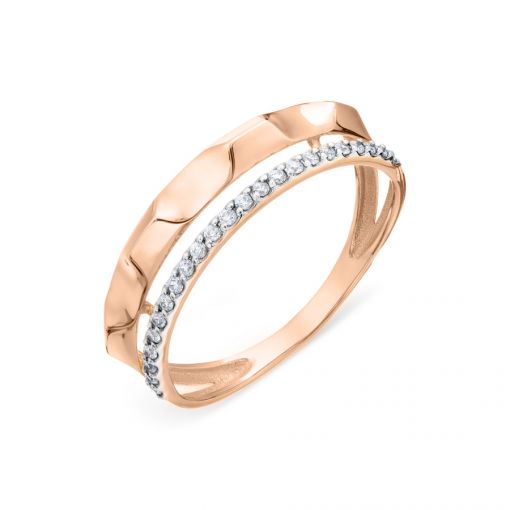 Women's ring with zirconia 