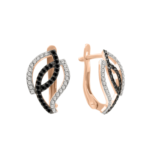 Earrings with zirconia 