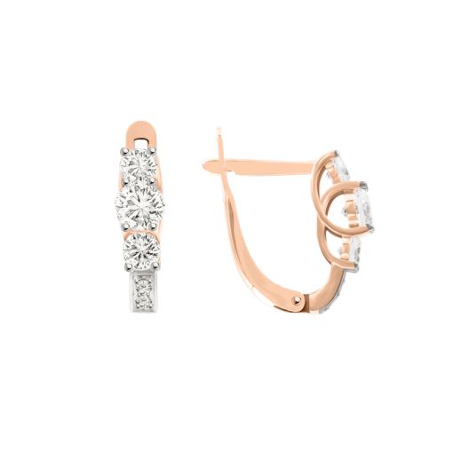 Earrings with zirconia 