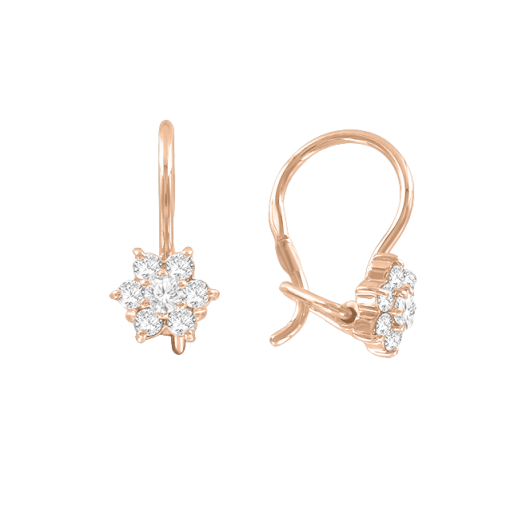 Earrings with zirconia 