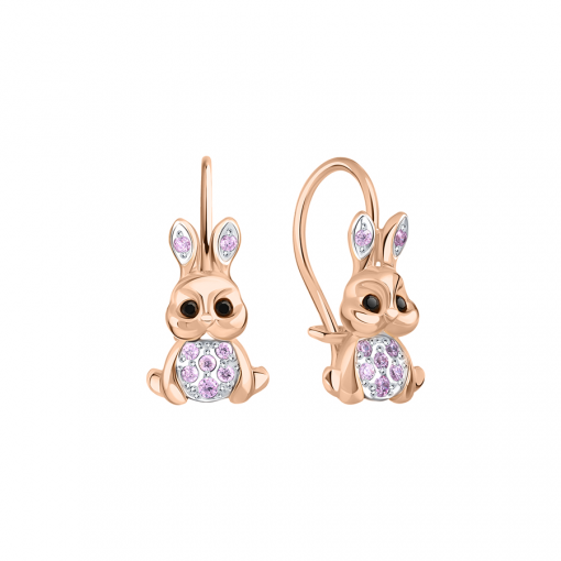 Earrings with zirconia 