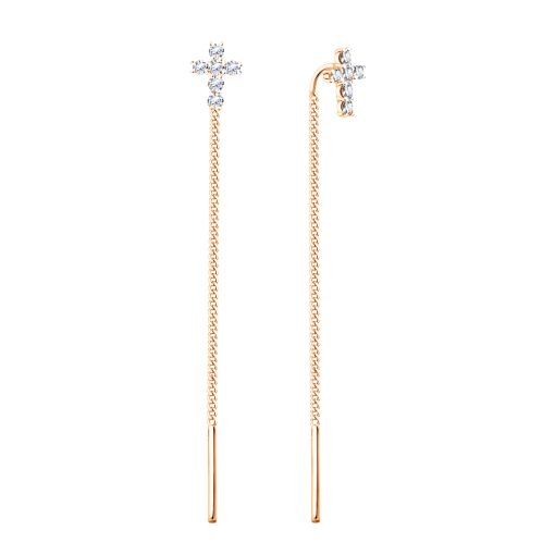 Earrings with zirconia 