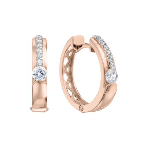 Earrings with zirconia 