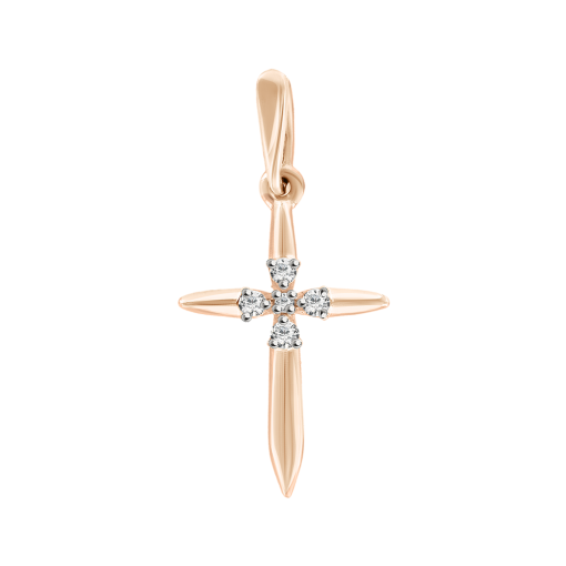 Pendant cross with zirconia 