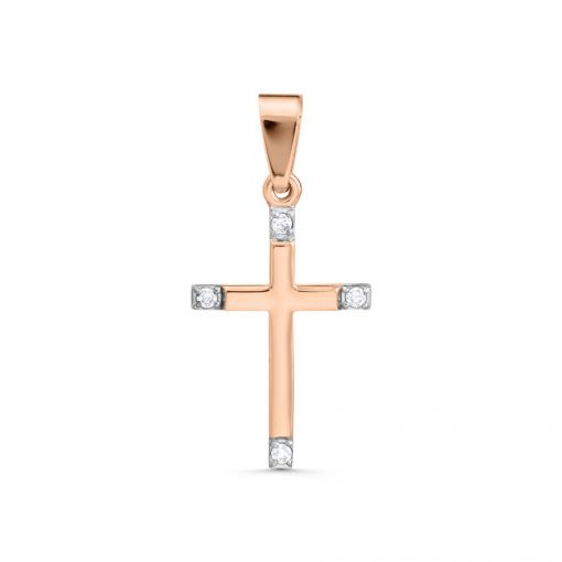 Pendant cross with zirconia 