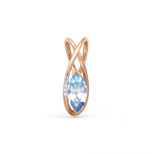 Pendant with topaz and zirconia 