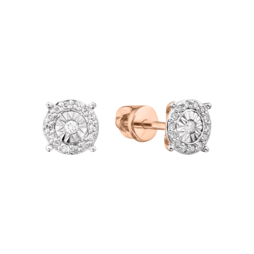 Stud earrings with diamonds 