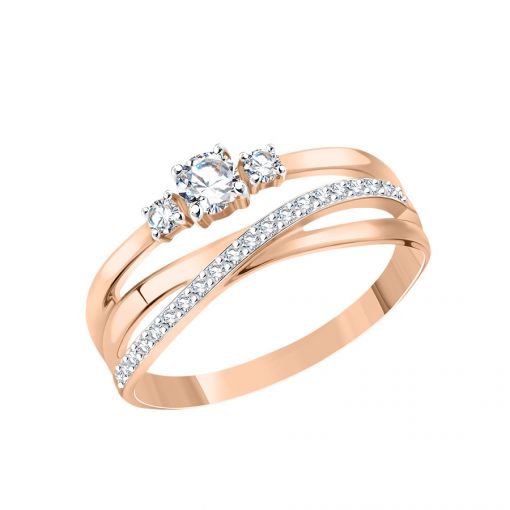 Women's ring with zirconia 