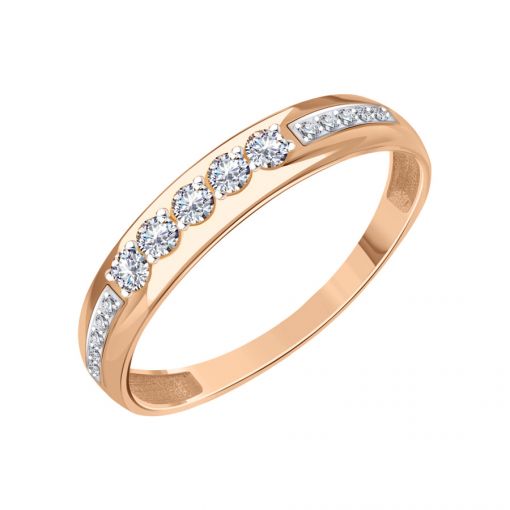 Women's ring with zirconia 