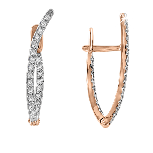 Earrings with zirconia 