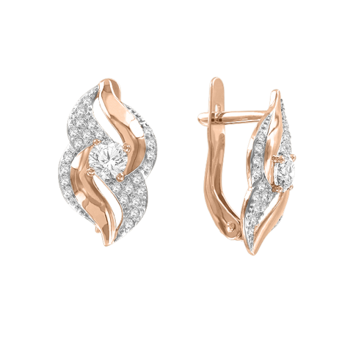 Earrings with zirconia 