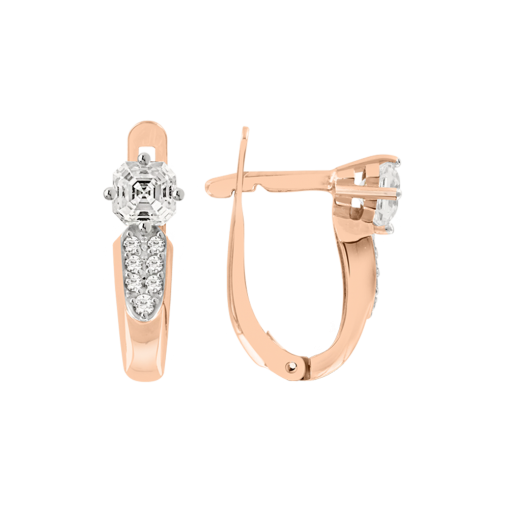Earrings with zirconia 