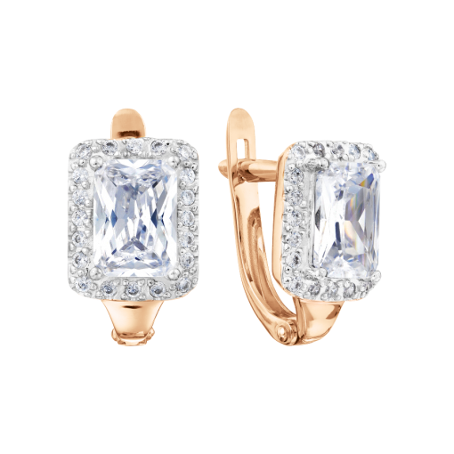 Earrings with zirconia 
