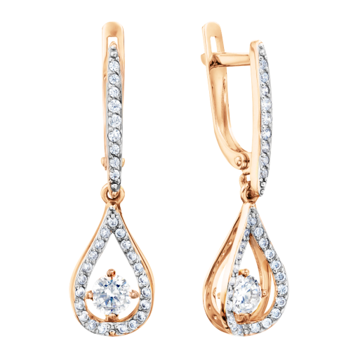 Earrings with zirconia 