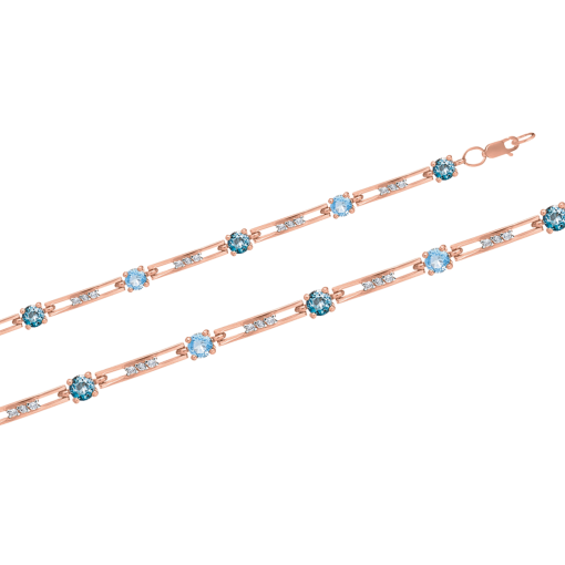 Bracelet with topaz, London topaz and zirconia 