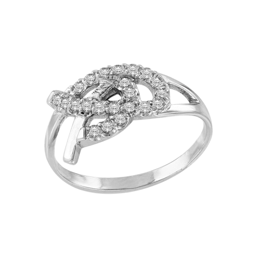 Women's ring with zirconia 