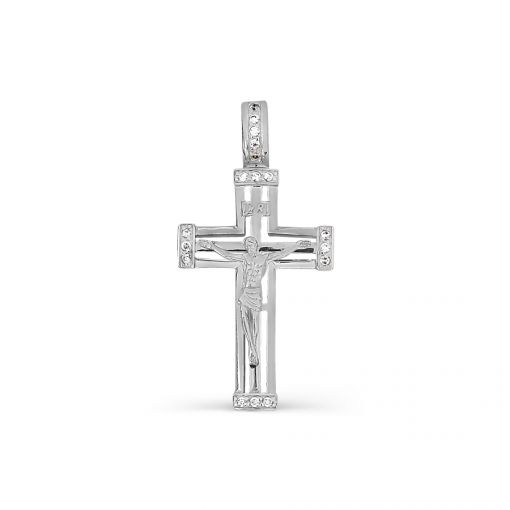 Pendant cross with zirconia 