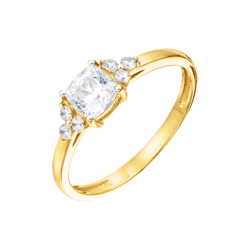 Women's ring with zirconia 