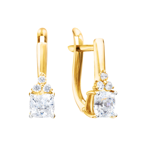 Earrings with zirconia 