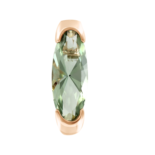 Pendant with green amethyst 