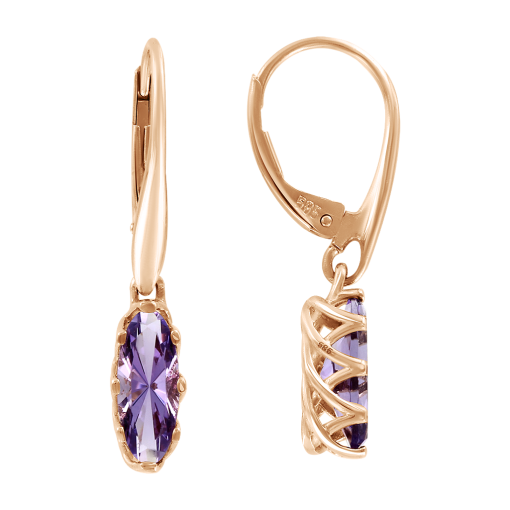 Earrings with amethysts 
