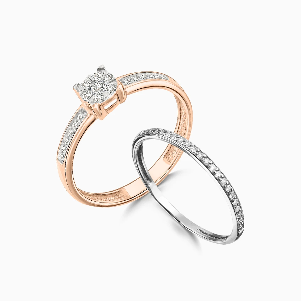 Brillanten, Rotgold 585