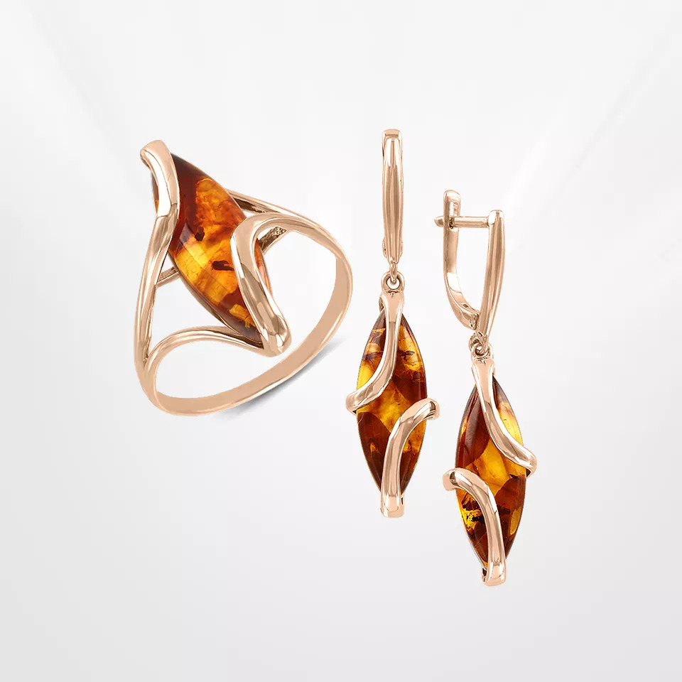 Schmuck aus Silber mit Bernstein