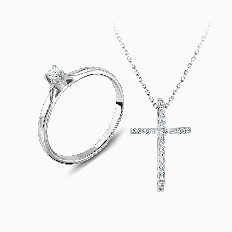 White gold items 585