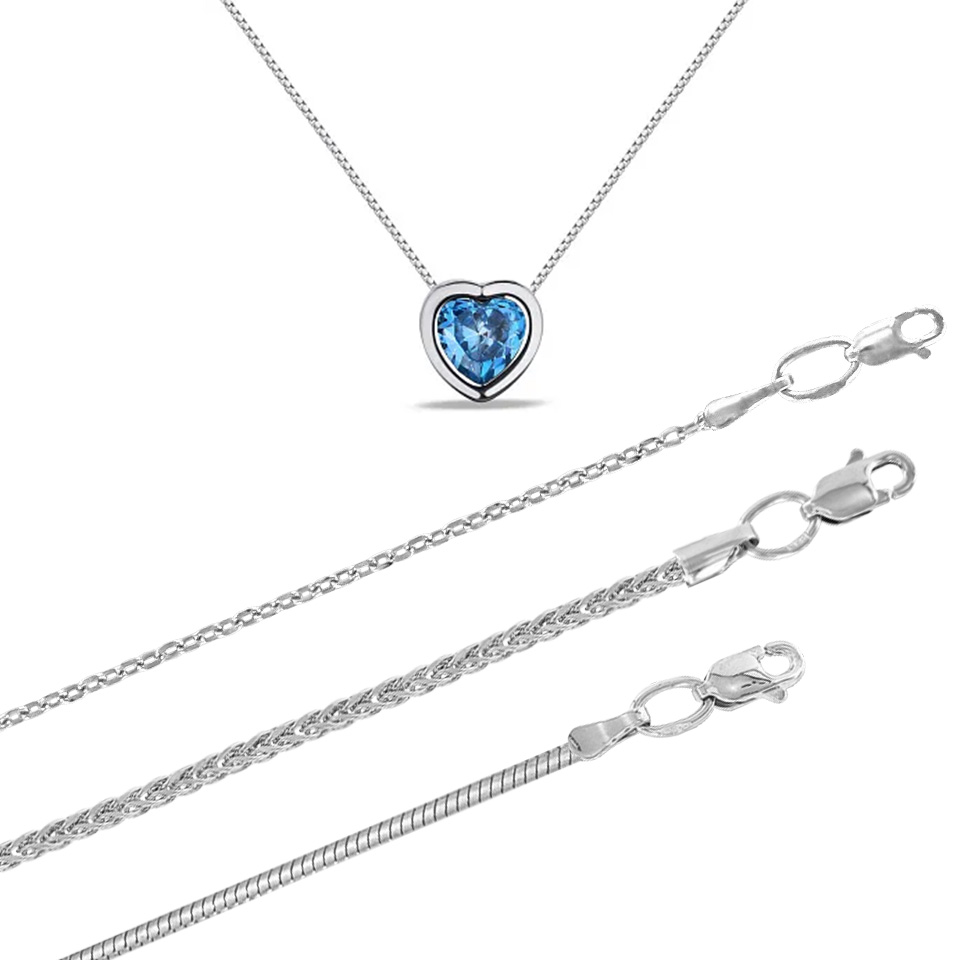 Цепочки, браслеты и колье из белого золота 585