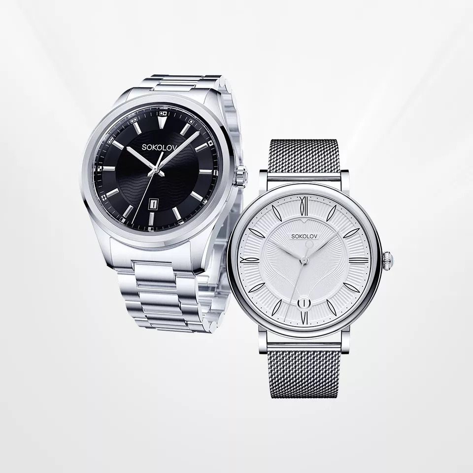 "Sokolov" watches, stainless steel