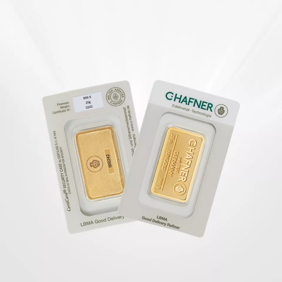 Fine gold bars 999,9 