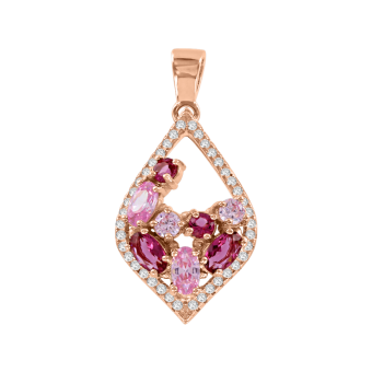 Pendant gilded with ruby 