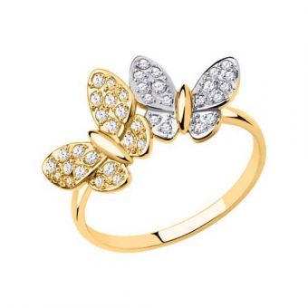 Women's ring with zirconia 