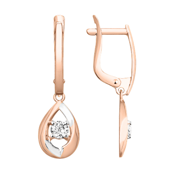 Earrings with zirconia 