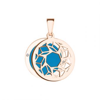 Pendant with zirconia and enamel 