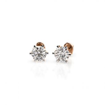 Stud earrings with diamonds 