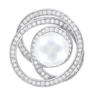 pendant with pearl and zirconia 